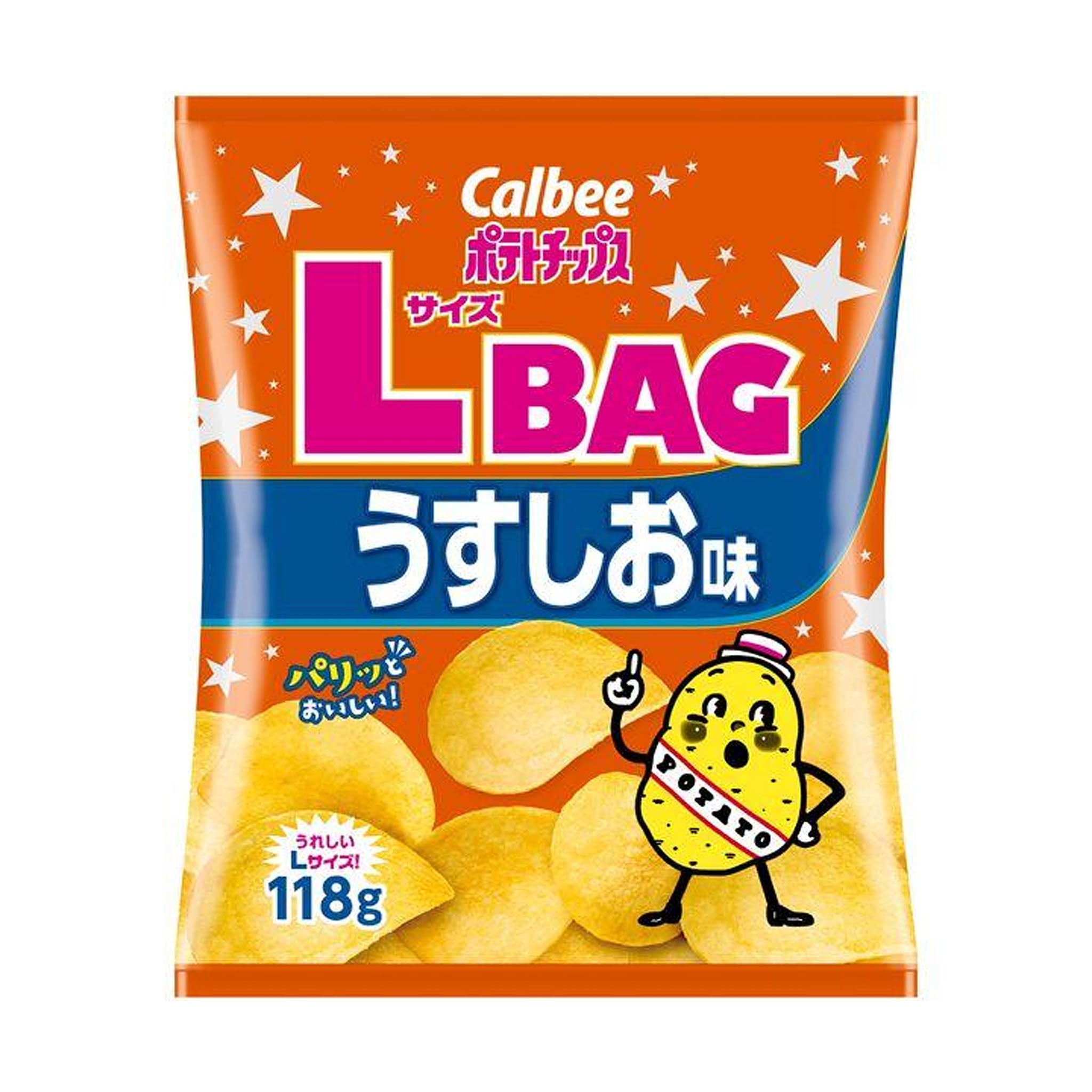 Calbee Potato Chips Large Bag - Light Salt Flavor